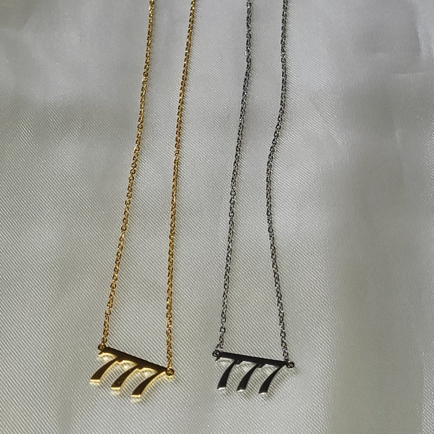 Ange lNumbers (777) Fashion Necklace (Silver)
